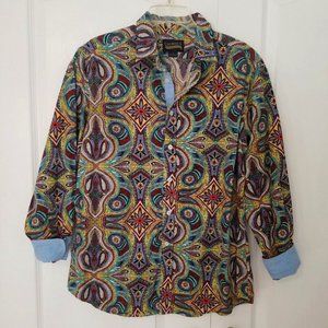 Cremieux Colorful Paisley Mens Large Shirt